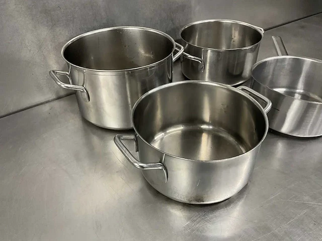 Rvs pan (4x) - afbeelding 3 van  4