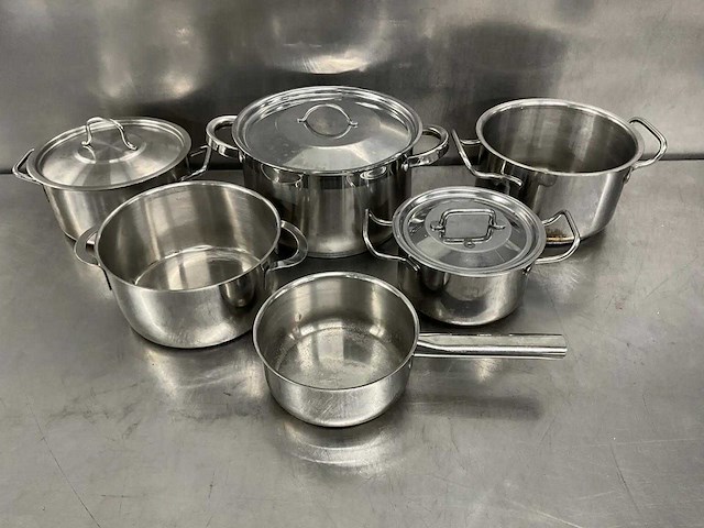 Rvs pan (6x) - afbeelding 1 van  4