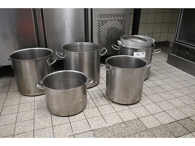 Rvs pan (6x) - afbeelding 1 van  7
