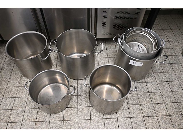 Rvs pan (6x) - afbeelding 2 van  7