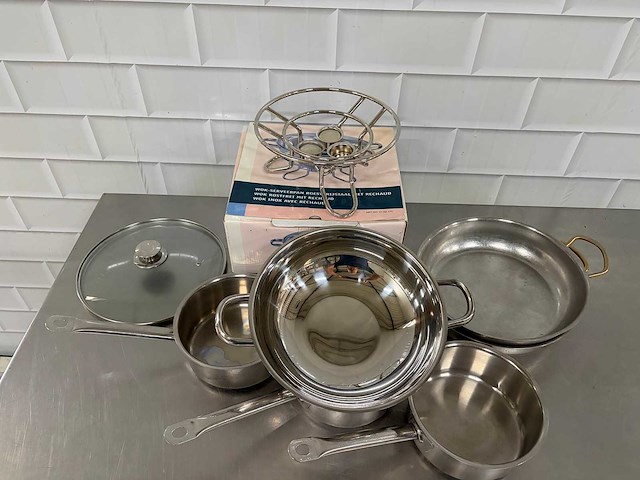Rvs pan (6x) - afbeelding 2 van  4