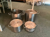 Rvs pannen (4x) - afbeelding 1 van  2