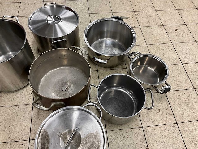 Rvs pannen (7x) - afbeelding 4 van  7