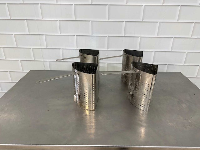 Rvs pasta kookmand (4x) - afbeelding 1 van  2
