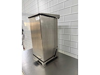 Rvs pedaalbediend afvalbak inhoud 100 liter - afbeelding 1 van  8
