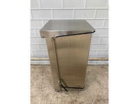 Rvs pedaalbediend afvalbak inhoud 100 liter - afbeelding 2 van  4