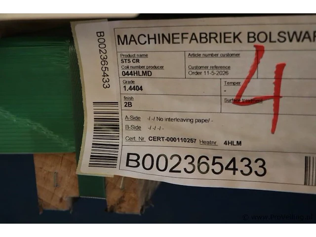 Rvs plaat - 1500x3000x500 mm - afbeelding 3 van  3
