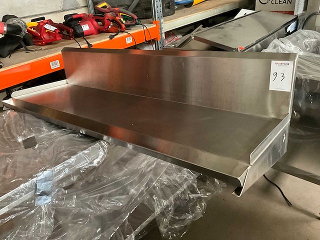 Rvs plank met goot - afbeelding 1 van  4