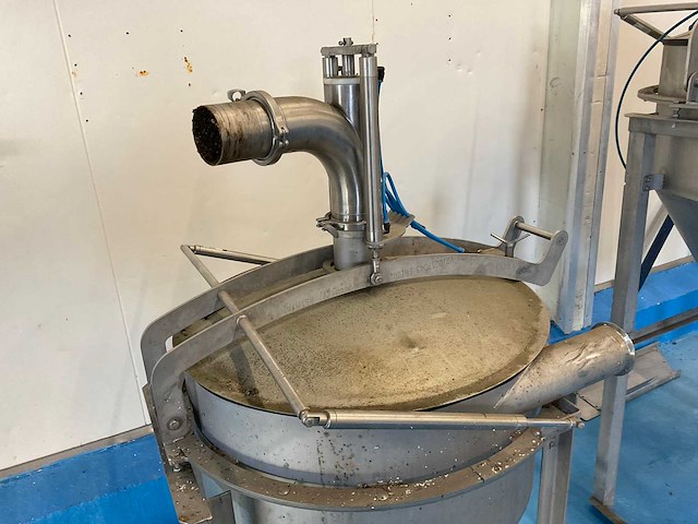 Rvs proces-/buffervat met pneumatische productafvoer (2x) - afbeelding 4 van  5