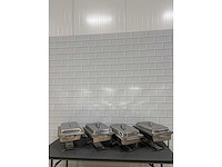 Rvs rechaud met binnenbak (4x) - afbeelding 1 van  4