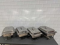 Rvs rechaud met binnenbak (4x) - afbeelding 2 van  4