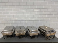 Rvs rechaud met binnenbak (4x) - afbeelding 1 van  4