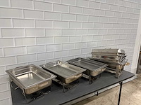 Rvs rechaud met binnenbak (4x) - afbeelding 2 van  4