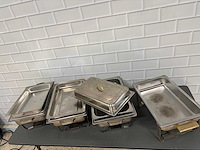 Rvs rechaud met binnenbak (4x) - afbeelding 4 van  4