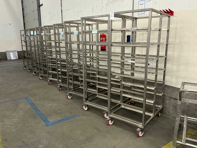 Rvs regaalwagen (9x) - afbeelding 1 van  3
