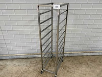Rvs regaalwagen geremd 9 laags - afbeelding 1 van  4