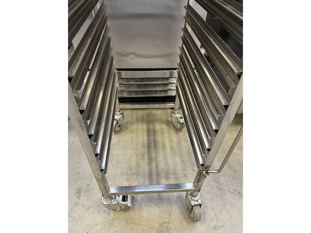 Rvs regaalwagen hoogte 170 cm - afbeelding 4 van  4