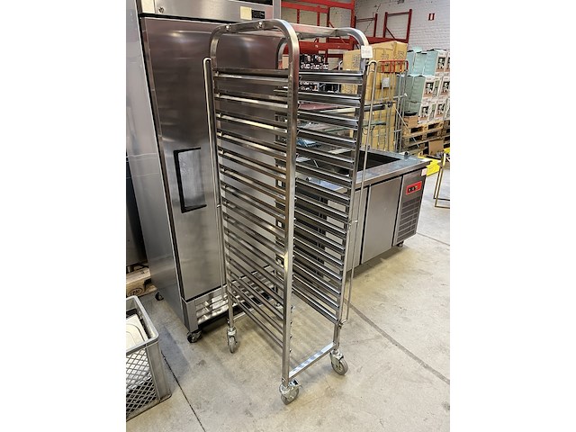 Rvs regaalwagen hoogte 170 cm - afbeelding 2 van  4