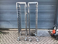 Rvs regaalwagens (2x) - afbeelding 1 van  2