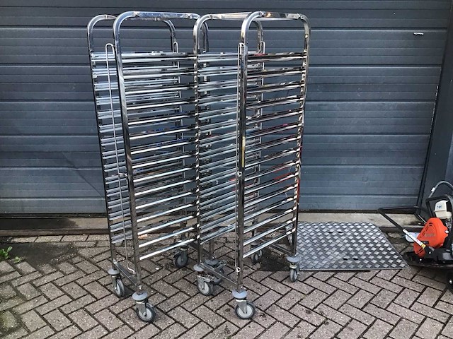 Rvs regaalwagens (2x) - afbeelding 2 van  2