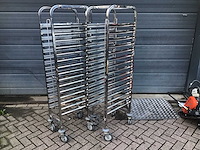 Rvs regaalwagens (2x) - afbeelding 2 van  2