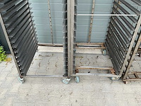 Rvs regaalwagens/platenkarren (4x) - afbeelding 3 van  5