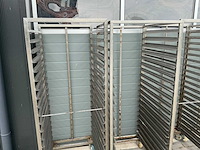 Rvs regaalwagens/platenkarren (4x) - afbeelding 2 van  5