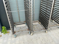 Rvs regaalwagens/platenkarren (4x) - afbeelding 3 van  5