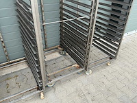 Rvs regaalwagens/platenkarren (4x) - afbeelding 4 van  5