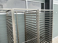 Rvs regaalwagens/platenkarren (4x) - afbeelding 5 van  5