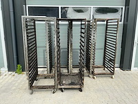 Rvs regaalwagens/platenkarren (6x)