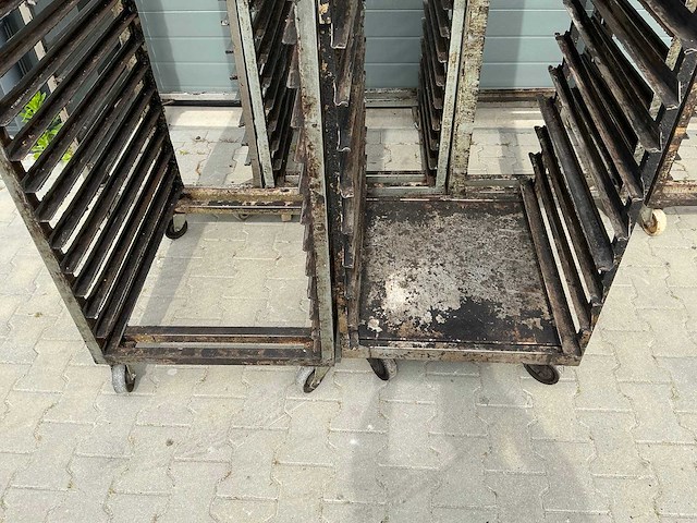 Rvs regaalwagens/platenkarren (6x) - afbeelding 2 van  8