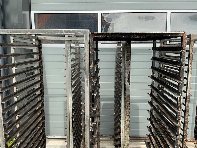 Rvs regaalwagens/platenkarren (6x) - afbeelding 3 van  8
