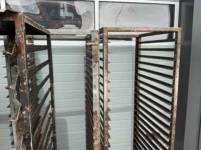 Rvs regaalwagens/platenkarren (6x) - afbeelding 4 van  8
