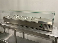 Rvs saladebar opzetkoeling h. 64 x b. 150 x d. 34 cm - afbeelding 2 van  4