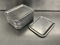 Rvs serveerplateau (23x17 cm) (50x) - afbeelding 1 van  2