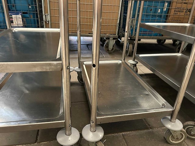 Rvs serveerwagen (2x) - afbeelding 4 van  5
