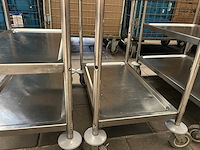 Rvs serveerwagen (2x) - afbeelding 4 van  5