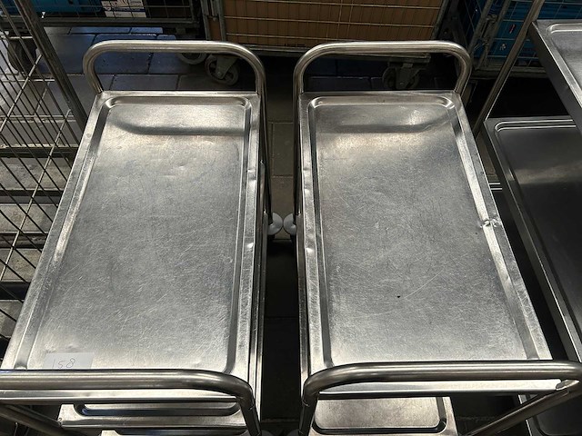 Rvs serveerwagen (2x) - afbeelding 5 van  5