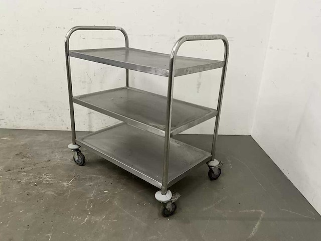 Rvs serveerwagen - afbeelding 2 van  4