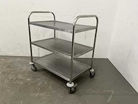 Rvs serveerwagen - afbeelding 2 van  4