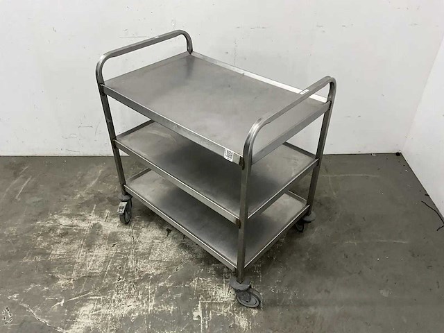 Rvs serveerwagen - afbeelding 2 van  5