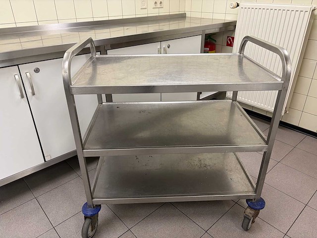 Rvs serveerwagen - afbeelding 1 van  4