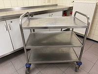 Rvs serveerwagen - afbeelding 1 van  4