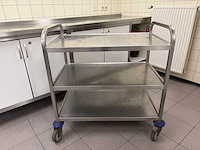 Rvs serveerwagen - afbeelding 2 van  4