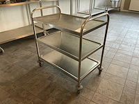 Rvs serveerwagen - afbeelding 3 van  4