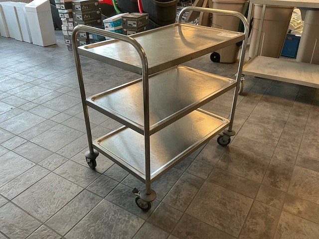 Rvs serveerwagen - afbeelding 4 van  4