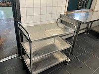Rvs serveerwagen - afbeelding 2 van  4