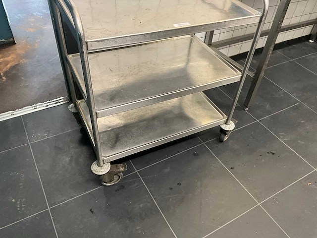 Rvs serveerwagen - afbeelding 3 van  4