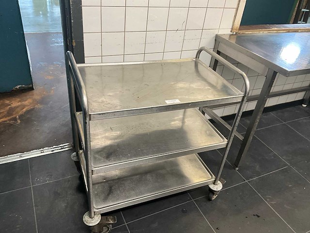 Rvs serveerwagen - afbeelding 4 van  4